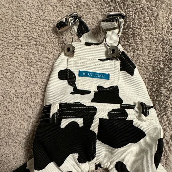 Dog Cow Print Overalls Puppy Chihuahua XS - Picture 2 of 8